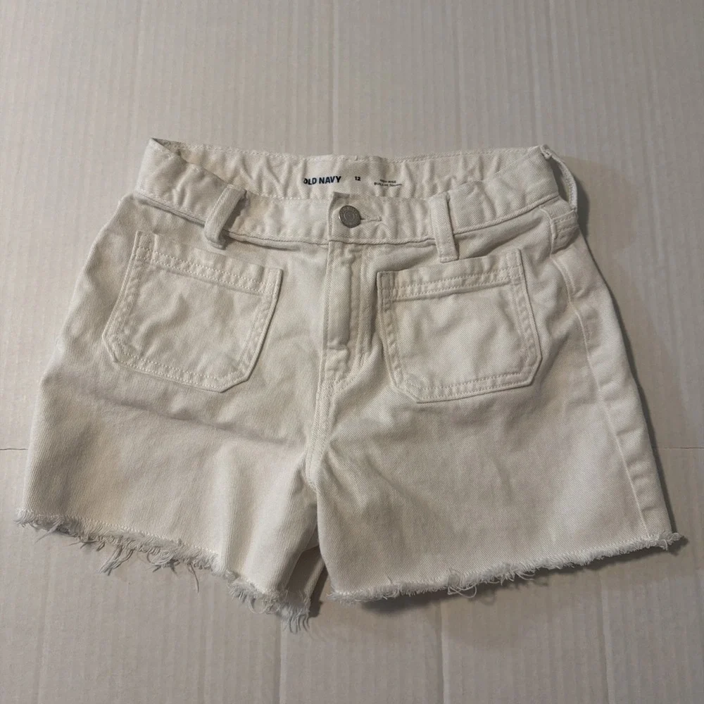 Old Navy Girls Denim Shorts - 12 - White